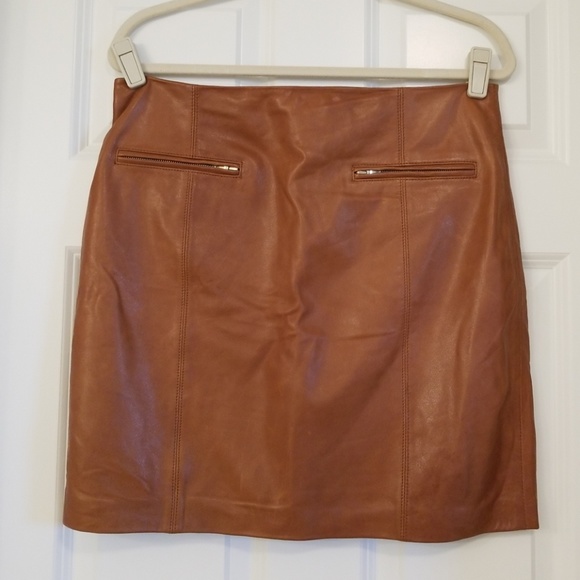LOFT Dresses & Skirts - **Brown Leather Skirt**
